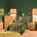 Boys Army Green Desert Camo 5 Piece Twin Comforter Set