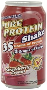 Pure Protein Ready to Drink Shake 35 Grams Protein, Strawberry Creme (Pack of 12)