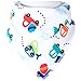 Honeyhome Baby Bandana Drool Bibs for Boys 5- Pack with Snaps -Soft Absorbent Bibs- Cute Burp Cloths Gift for Drooling,Feeding and Teething Baby Boys-Boys Gifts
