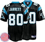 Mens Dwayne Jarrett #80 Carolina Panthers 2007 Rookie NFL Replica Football Jersey by Reebok (BLACK)(Size=XXXX-LARGE)