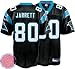 Mens Dwayne Jarrett #80 Carolina Panthers 2007 Rookie NFL Replica Football Jersey by Reebok (BLACK)(Size=XXXX-LARGE)