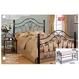 Black metal finish bedroom set