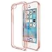 XDesign iPhone 5S / 5 / SE Clear Case Hybrid Scratch Resistant Bumper Case for iPhone Se/ 5s/ 5 [Ultra Clear][Anti Scratch][Shock Absorption] - Clear Peach Rose