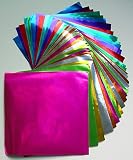 Color Foil Origami- 36 Sheets; 4-1/2 Inch Square