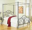 Contour - Matte Black Finish - Full Size Canopy Bed with Frame - By Fashion Bed Group