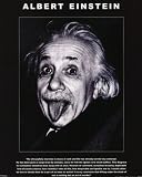 Albert Einstein (Tongue) Art Poster Print - 16 X 20