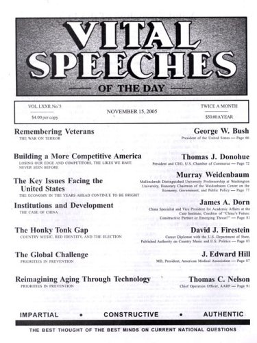 Childrens Toyshop  Magazines : Vital Speeches of the Day