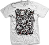 Zombie Faces Mens Horror T-shirt, Pile Of Zombies With Red Eyes Shirt