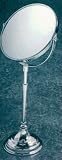SeeAll 8 Polished Chrome Adjustable Stand Pedestal Makeup Mirror with 5X Optics