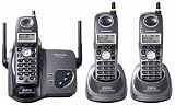 Panasonic KX-TG5623B Black 5.8 GHz FHSS GigaRange Digital Cordless Telephone with Three Handsets