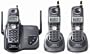 Panasonic KX-TG5623B Black 5.8 GHz FHSS GigaRange  Digital Cordless Telephone with Three Handsets