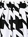 Choies Women's Color Block Houndstooth Print High Waist Pleated Skater Midi Skirt