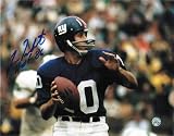 Fran Tarkenton Autographed/Hand Signed New York Giants 8x10 Photo Inscribed ''HOF 86''