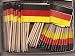 25 Box Wholesale Lot of Germany Toothpick Flags, 2500 Small Mini German Flag Cupcake Toothpicks or Cocktail Picks