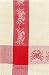 Waffle Weave 100% Cotton Red Crab Dishtowel 18" X 28" Set / 6