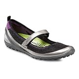 ECCO Women's Biom Lite Mary Jane Cross-Training Shoe,Silver Metallic/Black/Imperial Purple,39 EU/8-8.5 M US