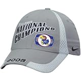 Men`s Kansas Jayhawks Ash NCAA Basketball National Champions Locker Room Adjustable Hat