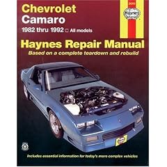 Chevrolet Camaro (1982-92) All Models Automotive Repair Manual (Haynes Automotive Repair Manuals)