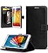 ULAK Note 3 Case, Galaxy Note 3 Case - Stand Feature Wallet Case Cover Premium Soft PU Leather Protective Skin Credit Card ID Holder Photo Slot for Samsung Galaxy Note 3 N9000 (Black)