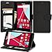 BLU Life One Case, Abacus24-7 BLU Life One 4G LTE Wallet Case, Leather BLU Life One 2015 Flip Cover with Card Holder and Kickstand - Black Flip Case for BLU Life One 4G LTE Phone