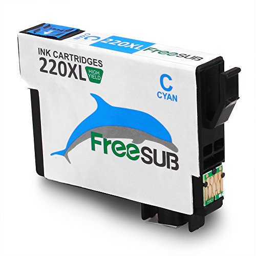 FreeSUB 2 Set+2 Black Replacement For Epson 220 Ink Cartridges High