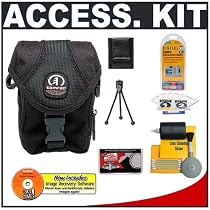 Tamrac 5290 Compact Digital T90 Camera Bag (Black) + Accessory Kit for Nikon Coolpix, Canon Powershot, Pentax Optio, Olympus Stylus, Fuji Finepix, Kodak Easyshare, Casio, Samsung and Sony Cyber-Shot Digital Cameras