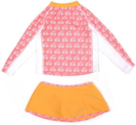 Sabbia Bianca Girls Long Sleeve Rash Guard Happy Crab Prints