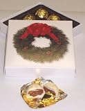 Scott's Cakes 1/2 Pound White Chocolate Covered Caramels in a Wreath Box