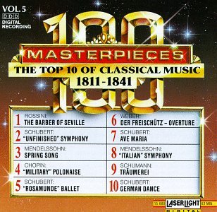 One Hundred Masterpieces Top 10 of Classical Music 1811-1841 5 cd cover