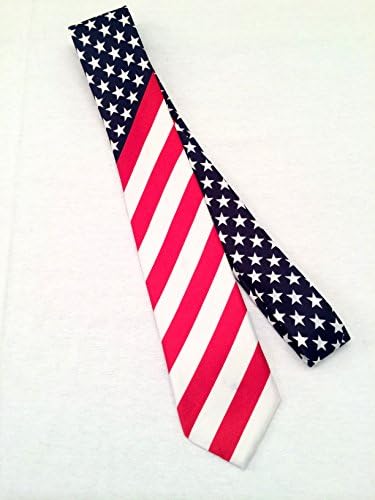 USA New American Flag Men's Neck Tie USA Patriotic Neck Tie