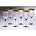 Lorenzo Gold Border Stemmed Water Glass, Set of 6