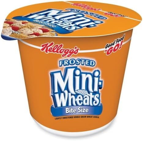 Wholesale CASE of 20 - Keebler Frosted Mini Wheats Cereal-in-a-Cup-Cereal-In-A-Cup, 2.5 oz., 6/PK, Frosted Mini Wheats