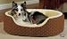 Traditional Slumber Nest 42inch x 26inch Color: Java Fleece: Golden Plush