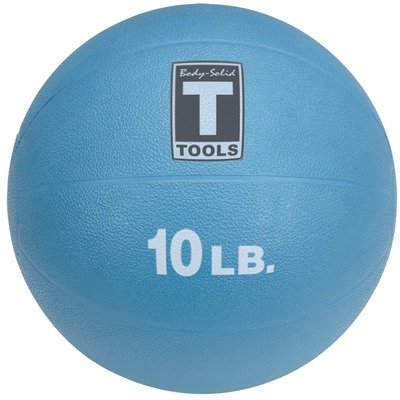 body solid tools bstmb10 10-pound medicine ball (blue)