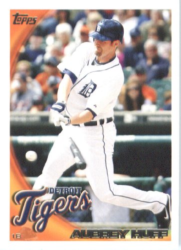 2010 Topps Baseball Card #29 Aubrey Huff Detroit Tigers - Mint Condition - Shipped In Protective ScrewDown Display Case!