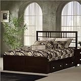 Queen Hillsdale Tiburon Kona Espresso Storage Bed
