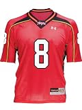 Maryland Terrapins -No. 8- Youth Red Under Armour Replica Jersey