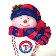 Texas Rangers MLB Light-Up Musical Snowman Ornament (3")