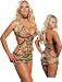 Camo Sleepwear Lingerie Dress and Thong - Military Camoflauge