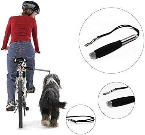 Bicycle Dog Leash Steel Silver Shade 1 Set