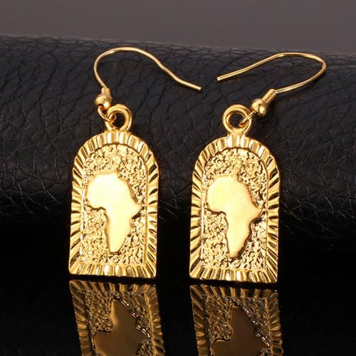 Photography equipment Bracelets Brand new Platinum/18K Real Rare metal Plated Hiphop Bracelets The african continent Chart Decline Jewelry For ladies (18K Gold Plated) ER122
