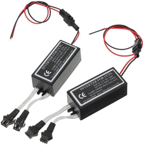 2x Spare Car Angel Eyes Light Halo Rings CCFL Inverter