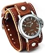 Nemesis #BLBB054B Men's Premium Wide Leather Strap Retro Diver Watch