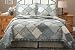 Raggedy Patch Blue Full / Queen Size Quilt with 2 Shams
