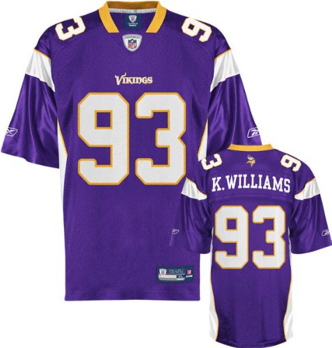 Kevin Williams Jersey: Reebok Purple Replica #93 Minnesota Vikings Jersey - XX-Large
