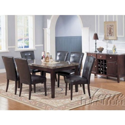 Danville 5-Pc Marble Top Dining Table Set by Acme