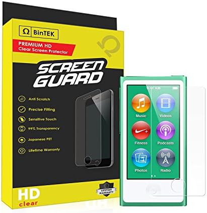 BinTEK Screen Guard Apple iPod Nano 7 Screen Protector PREMIUM Ultra-HD Scratch Resistant Clear Screen Protector iPod Nano 7 / Compatible with model A1446
