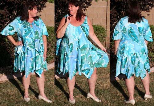 Batik Short Butterfly Sundress with Jacket - Size 3X/4X