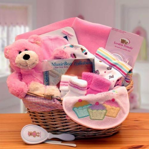 Baby Girl Gift Baby Essentials Pink Baby Gift Basket