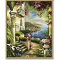 Schipper 9130416 - Malen nach Zahlen, Palazzo mit Meeresblick, 40x50 cm